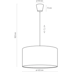 Lampa Wisząca RONDO KIDS Różowy Abażur 1xE27 40cm