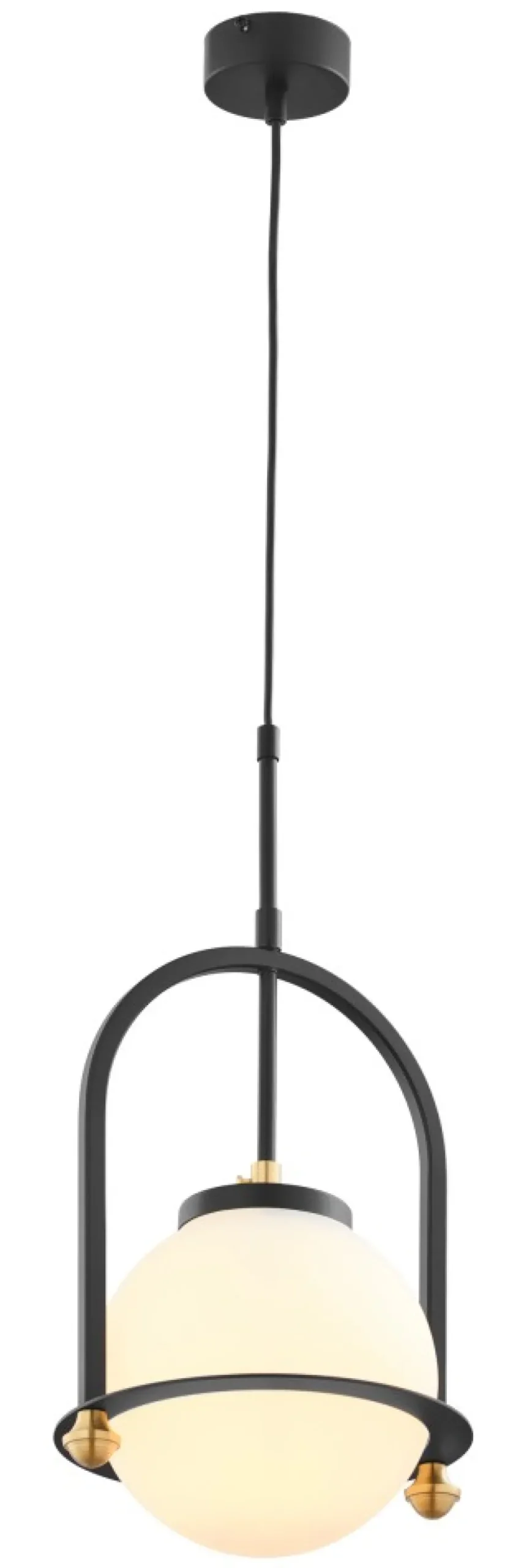 Lampa Wisząca ROSSO Czarny Szklany Klosz 1xE27 23 cm