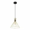 Lampa Wisząca SAHARA Czarny Złoty Metalowy Klosz 1xE27