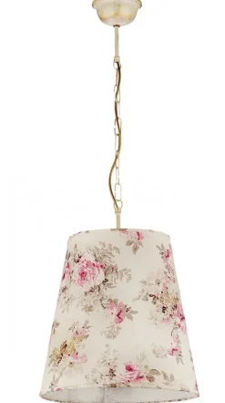 Lampa Wisząca SARA Patyna Beżowy Abażur 1xE27 35 cm