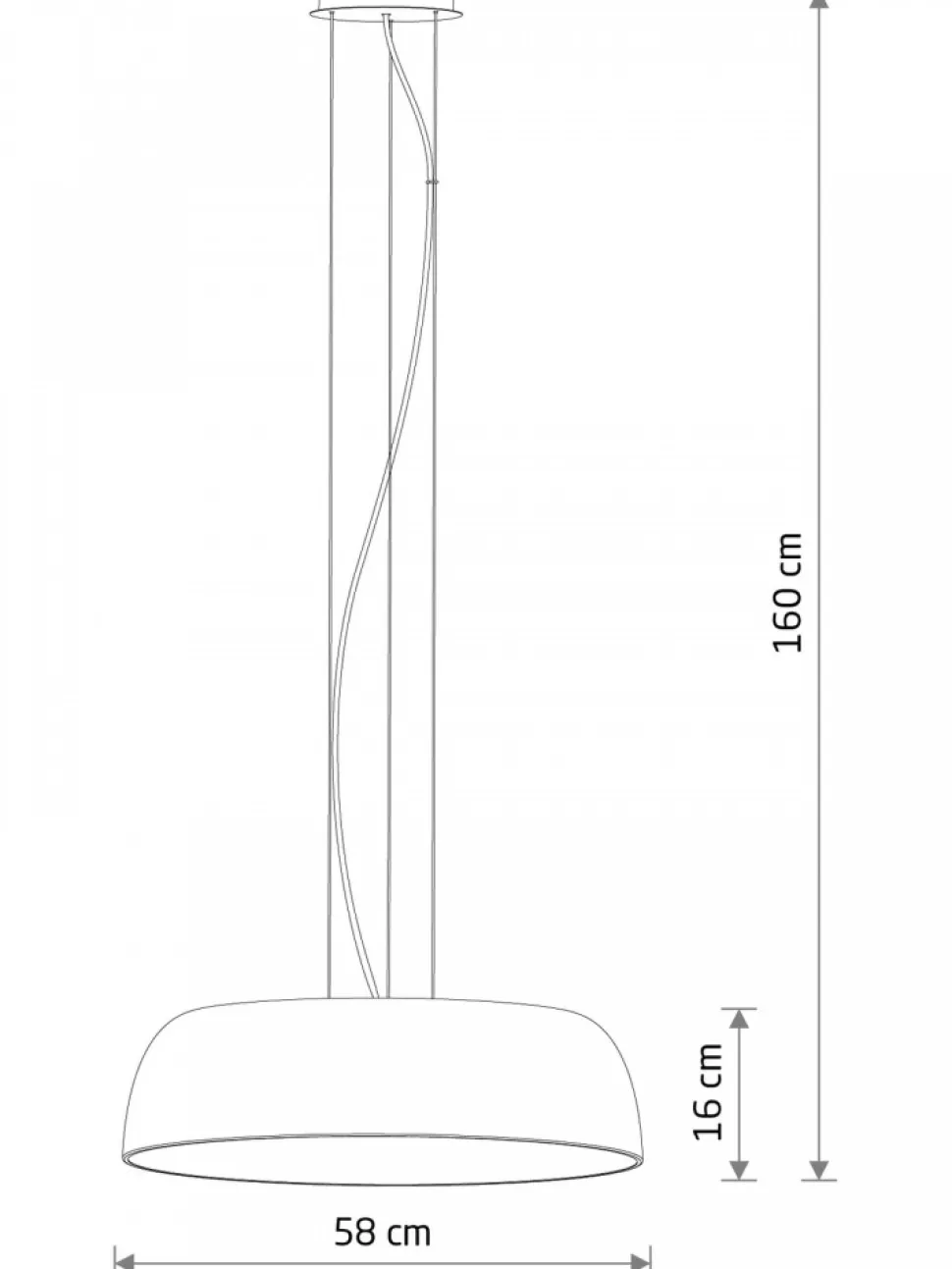 Lampa wisząca SATELLITE M biała 7xE27