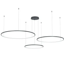Lampa wisząca SATURNO Czarna 100W LED 4000K