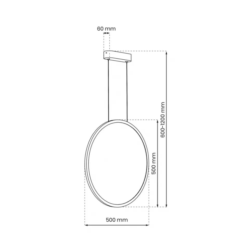 Lampa Wisząca SATURNO Złoty 28W LED 50cm