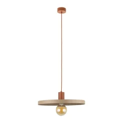 Lampa wisząca SILA ceglasta sabia beżowa 1xE27 40 cm