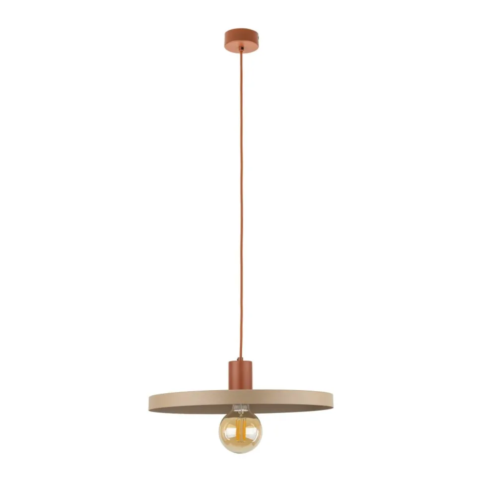 Lampa wisząca SILA ceglasta sabia beżowa 1xE27 40 cm