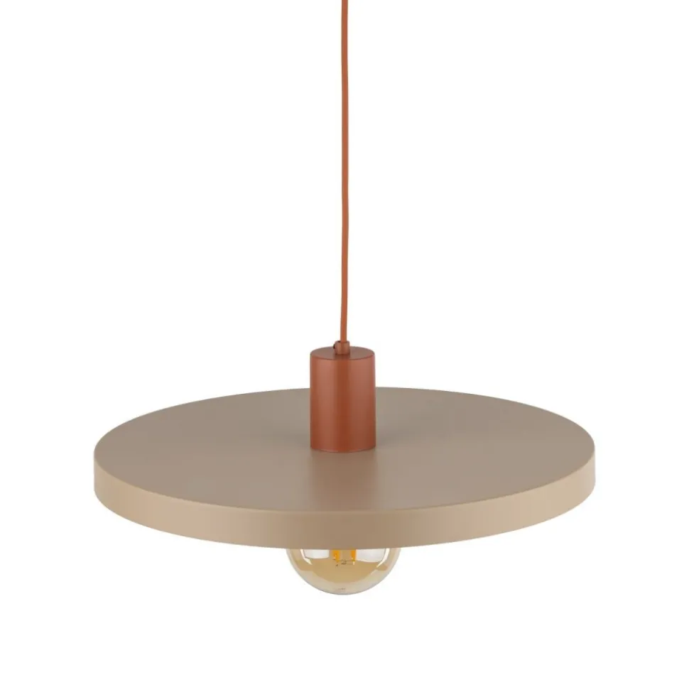 Lampa wisząca SILA ceglasta sabia beżowa 1xE27 40 cm
