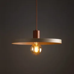 Lampa wisząca SILA ceglasta sabia beżowa 1xE27 40 cm