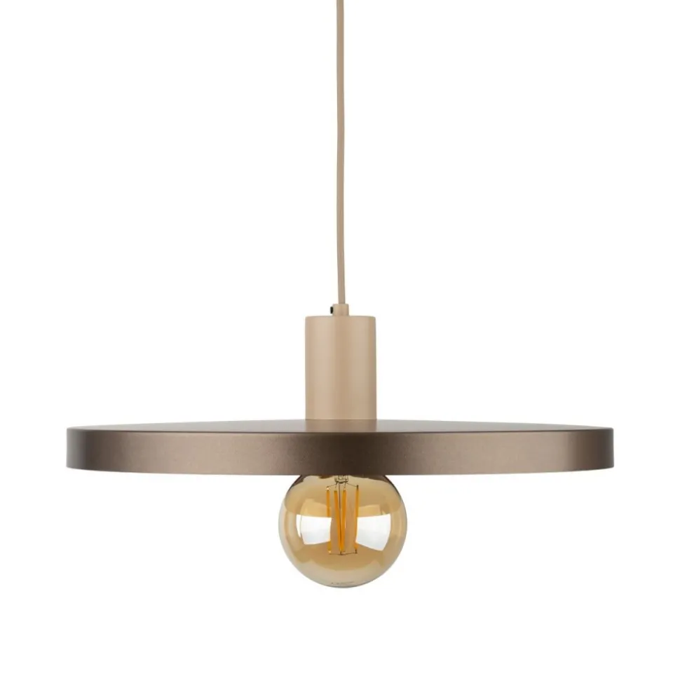 Lampa wisząca SILA sabia beżowa brązowa 1xE27 40 cm