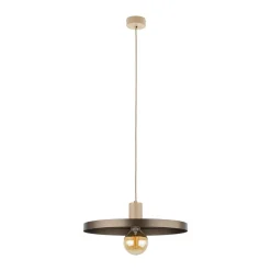 Lampa wisząca SILA sabia beżowa brązowa 1xE27 40 cm