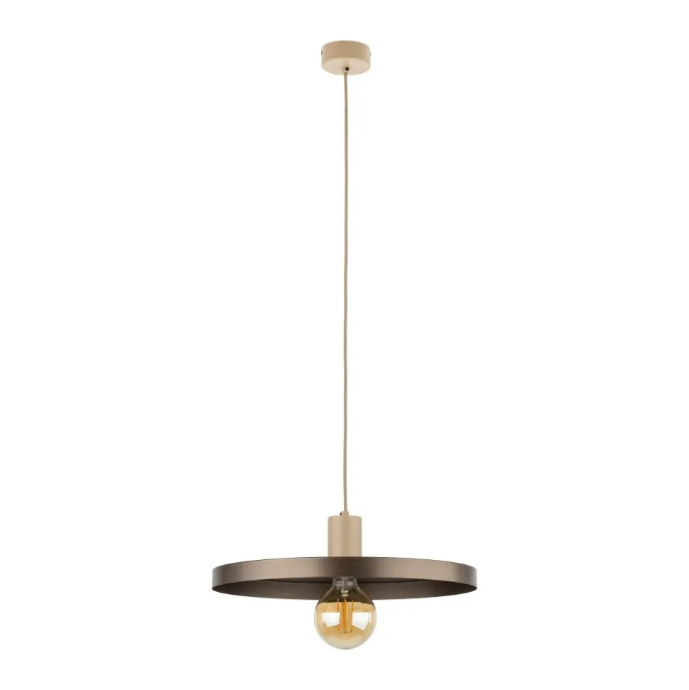 Lampa wisząca SILA sabia beżowa brązowa 1xE27 40 cm