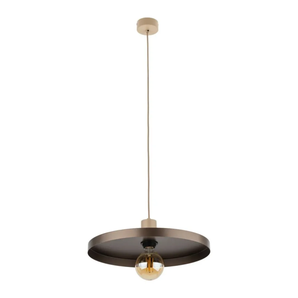 Lampa wisząca SILA sabia beżowa brązowa 1xE27 40 cm