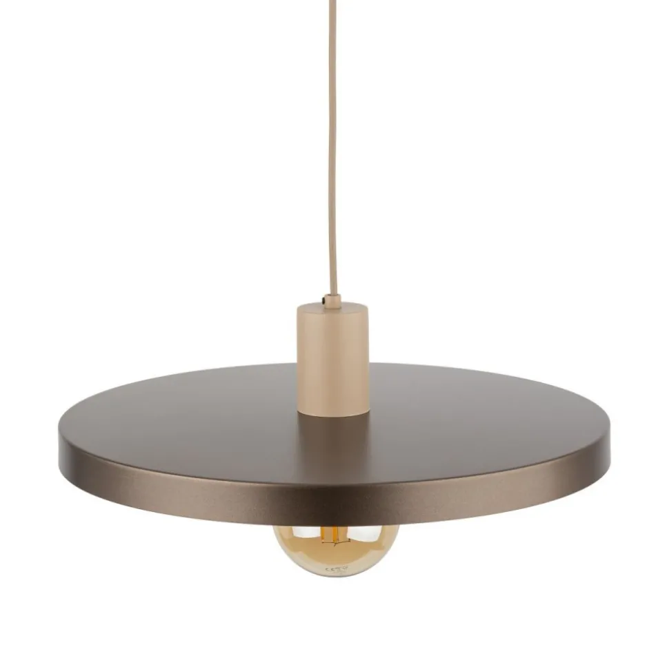 Lampa wisząca SILA sabia beżowa brązowa 1xE27 40 cm