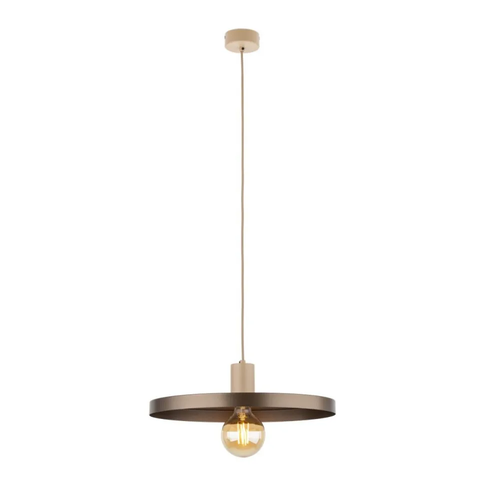 Lampa wisząca SILA sabia beżowa brązowa 1xE27 40 cm