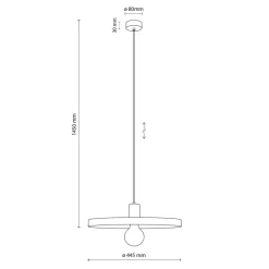 Lampa wisząca SILA zielona 1xE27 40 cm