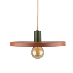 Lampa wisząca SILA zielona klosz ceglasty 1xE27 40 cm