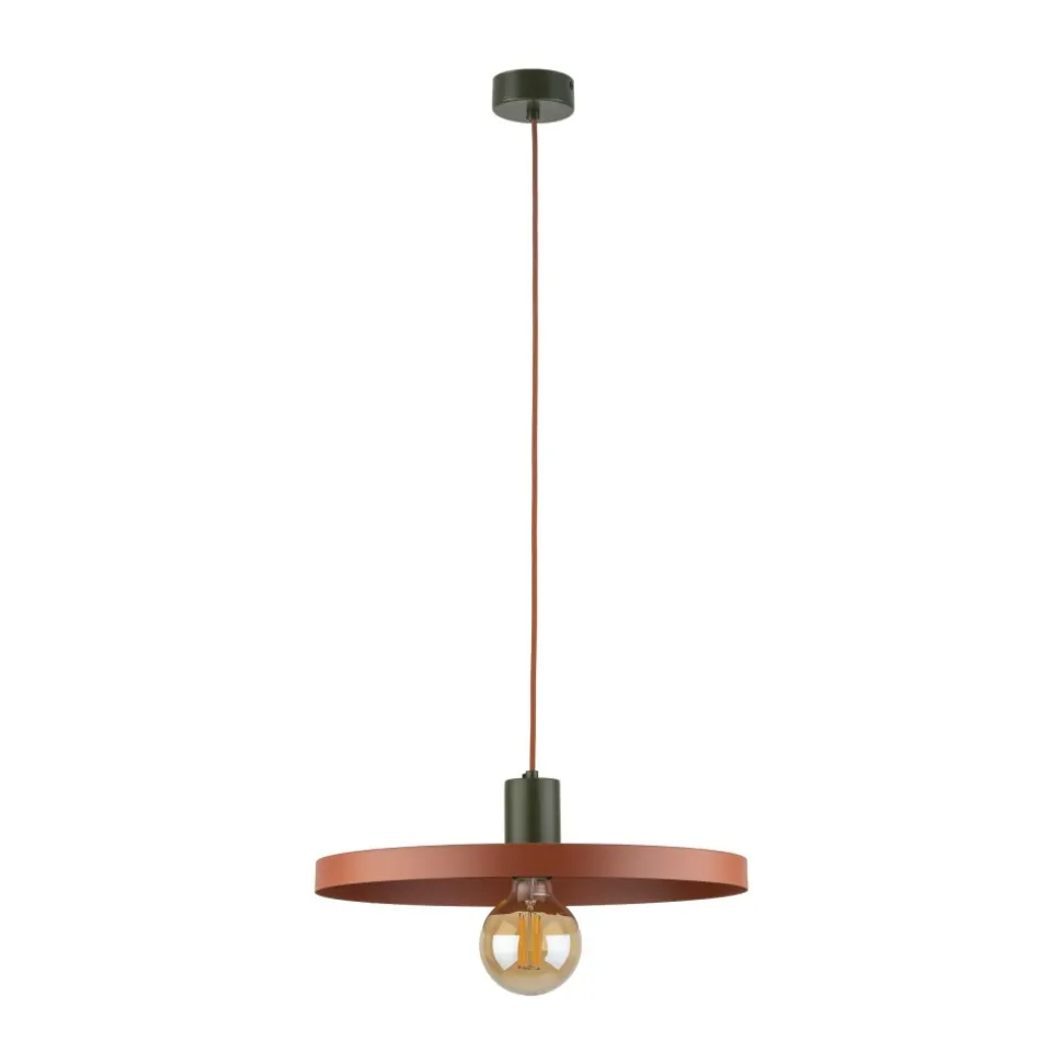 Lampa wisząca SILA zielona klosz ceglasty 1xE27 40 cm