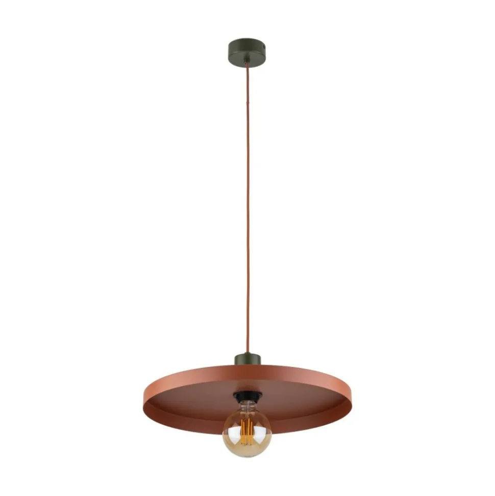 Lampa wisząca SILA zielona klosz ceglasty 1xE27 40 cm