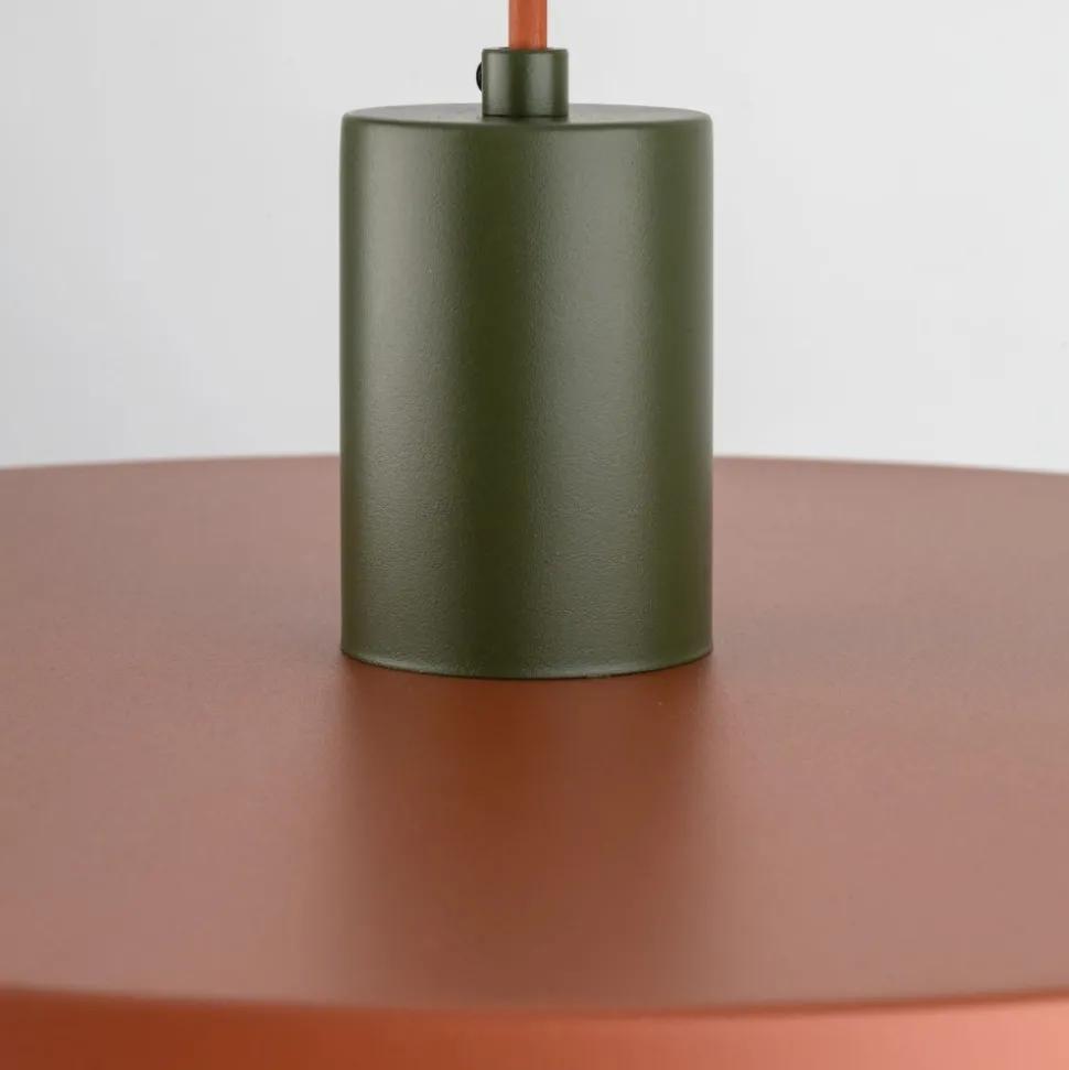 Lampa wisząca SILA zielona klosz ceglasty 1xE27 40 cm