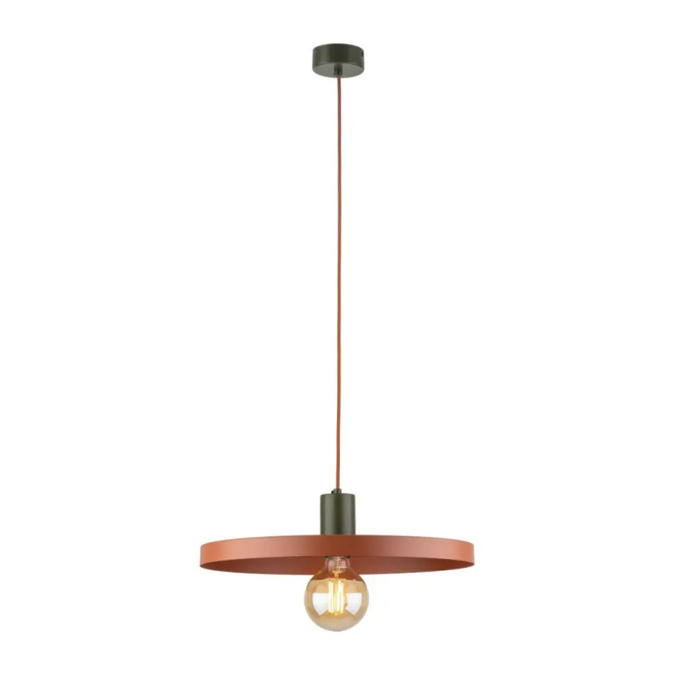 Lampa wisząca SILA zielona klosz ceglasty 1xE27 40 cm