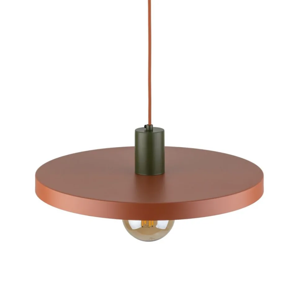 Lampa wisząca SILA zielona klosz ceglasty 1xE27 40 cm