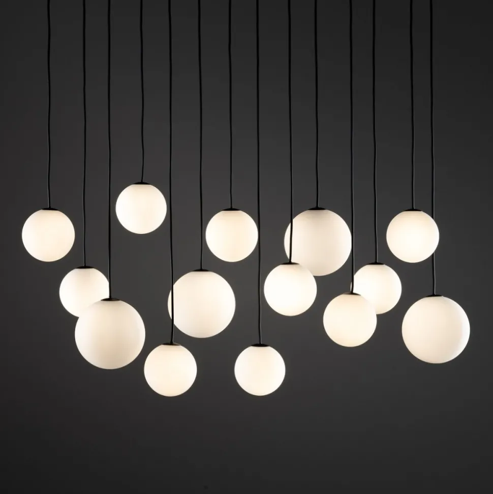 Lampa wisząca SNOWBALL czarna 14xG9