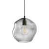 Lampa Wisząca SOL Czarny Grafitowy Szklany Klosz 1xE27 25cm