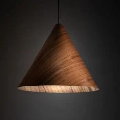 Lampa wisząca SOLIS WOOD ciemny dąb 1xE27