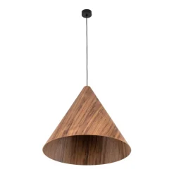 Lampa wisząca SOLIS WOOD ciemny dąb 1xE27