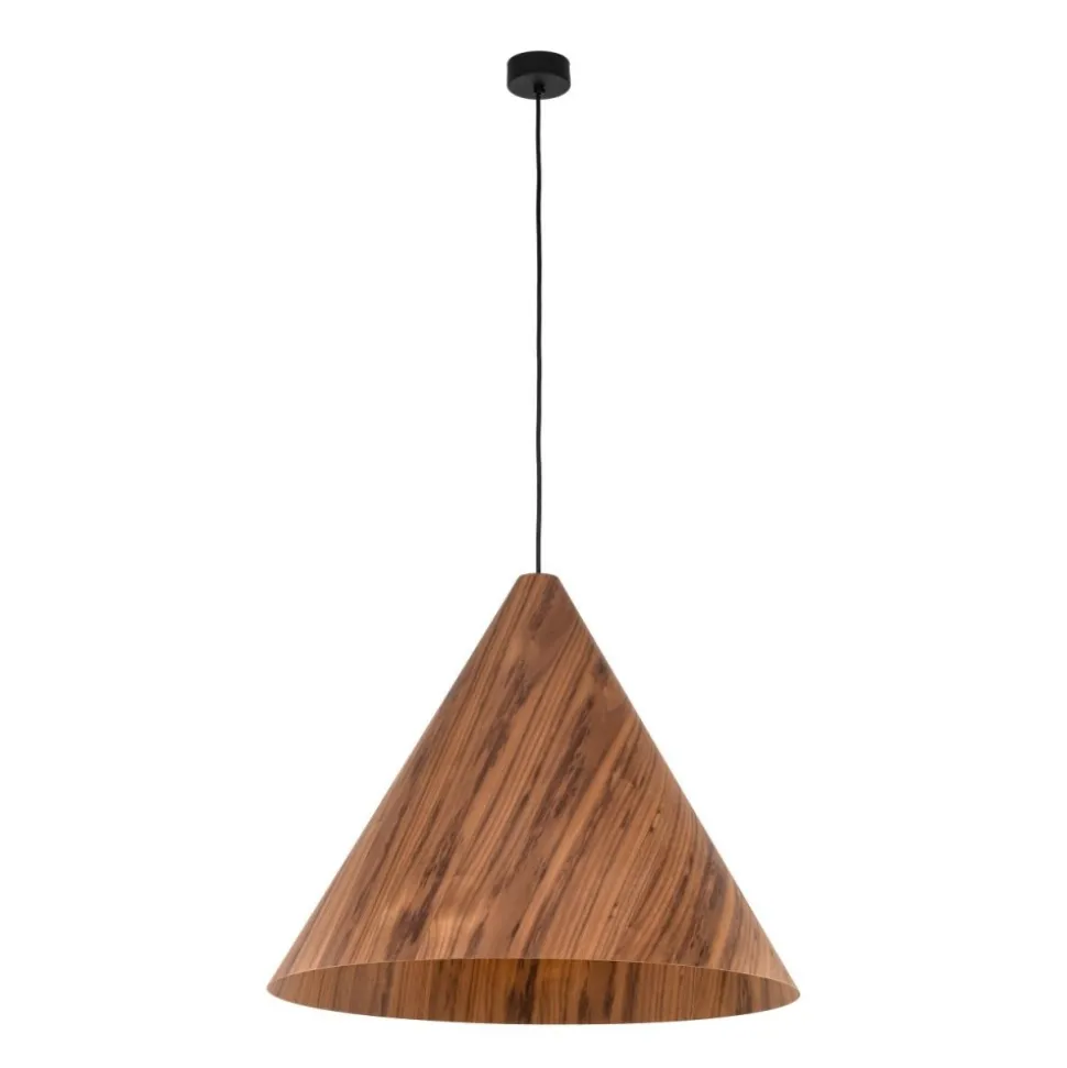 Lampa wisząca SOLIS WOOD ciemny dąb 1xE27