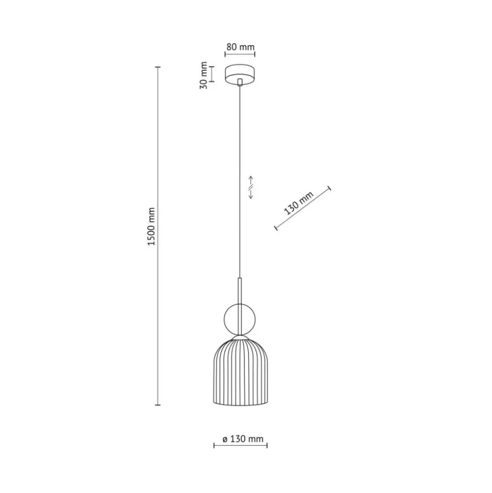 Lampa wisząca SOPHIA czarna klosz beżowy 1xE14 13 cm