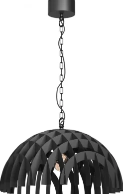 Lampa Wisząca SPACE Czarny Metalowy Klosz 1xE27 50cm