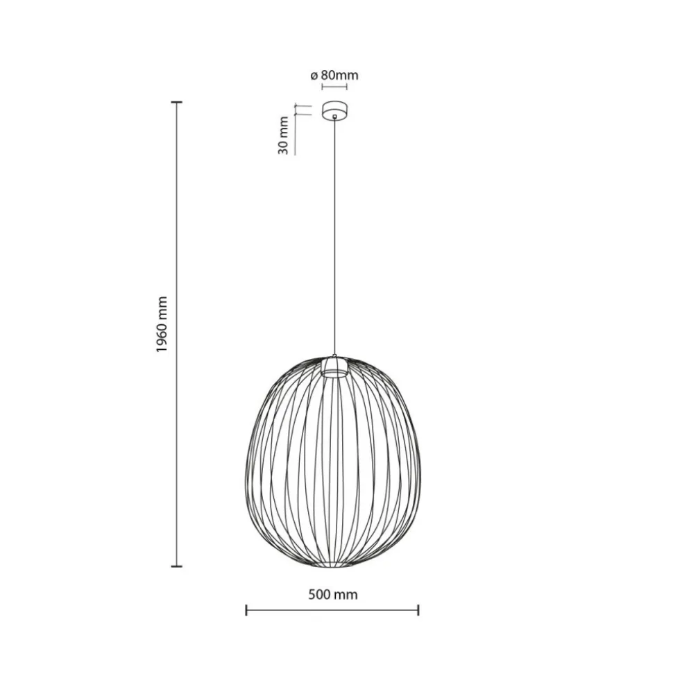 Lampa wisząca SPHERA L ceglasta 1xGX53