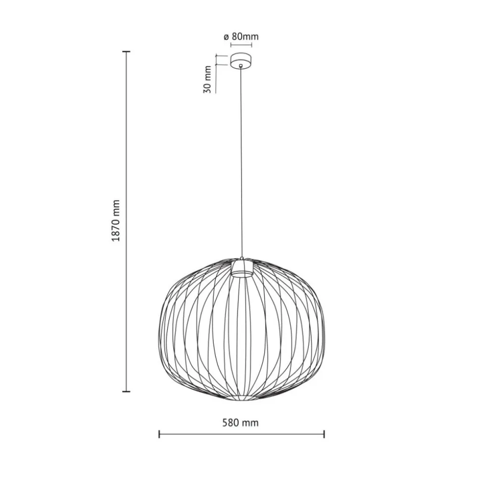 Lampa wisząca SPHERA M czarny 1xGX53