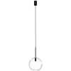 Lampa Wisząca SPHERE M Czarny Szklany Klosz 1xE27 20cm