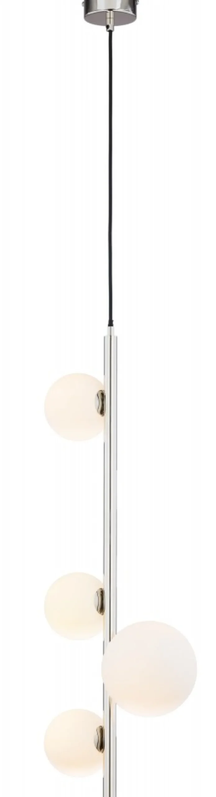Lampa Wisząca TAIDA Srebrny Biały Szklane Klosze 4xG9
