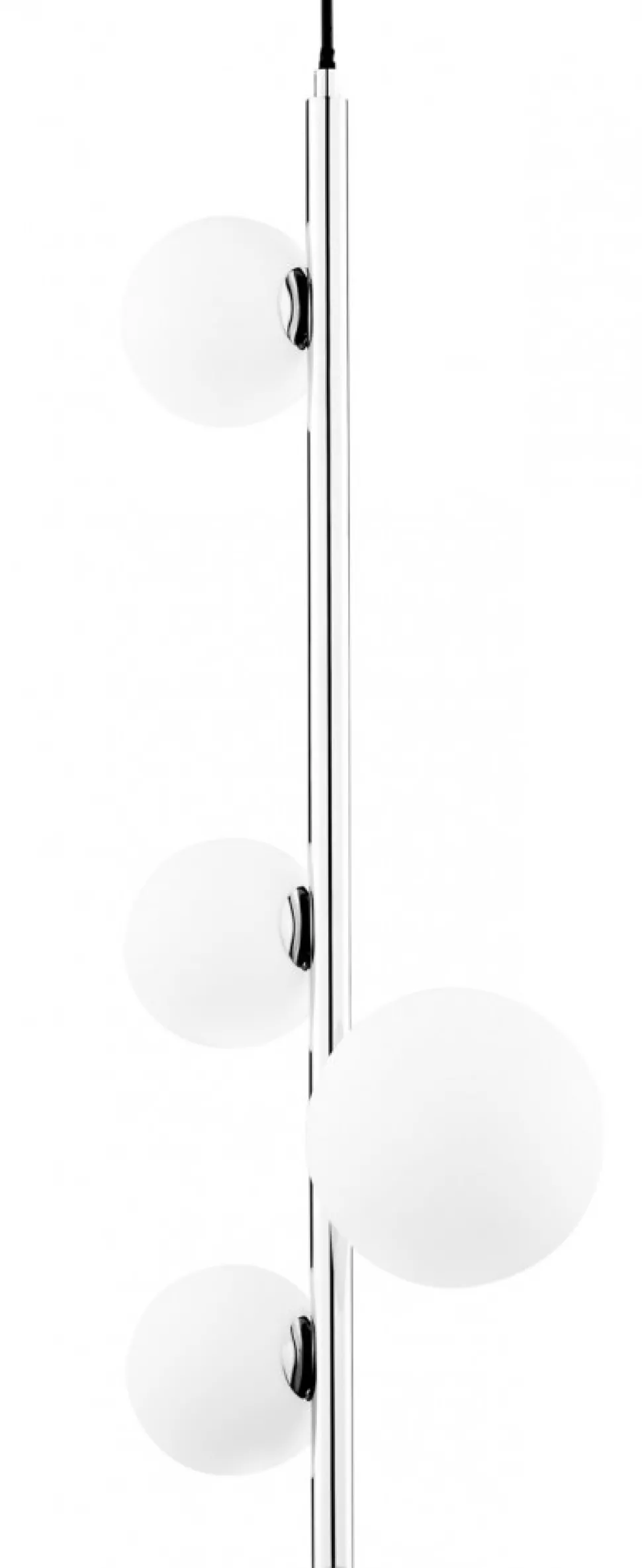 Lampa Wisząca TAIDA Srebrny Biały Szklane Klosze 4xG9