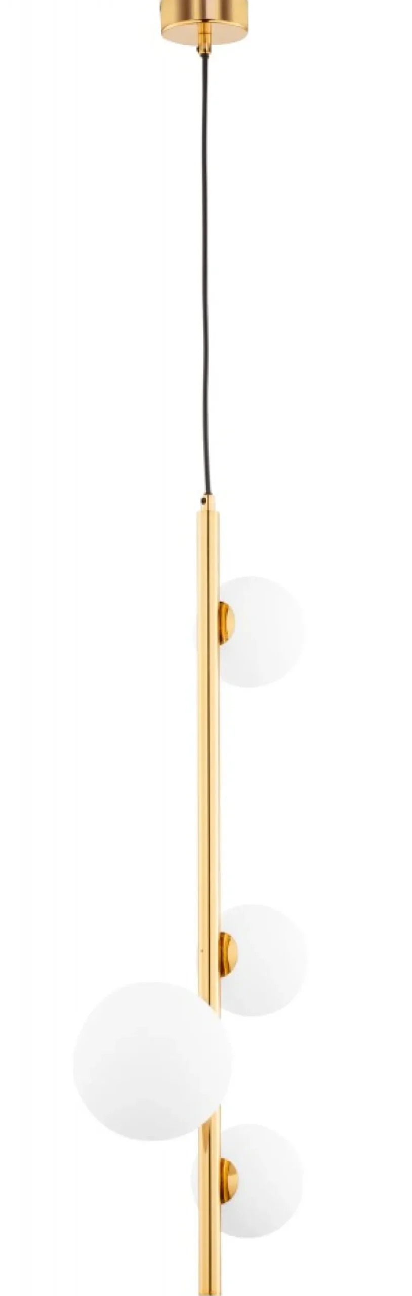 Lampa Wisząca TAIDA Złoty Biały Szklane Klosze 4xG9