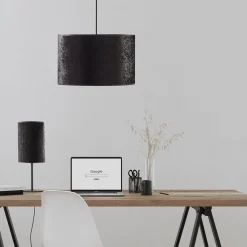 Lampa Wisząca TERCINO Czarny Złoty Abażur 3xE27 50cm