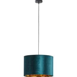Lampa Wisząca TERCINO Zielony Złoty Abażur 1xE27 38cm