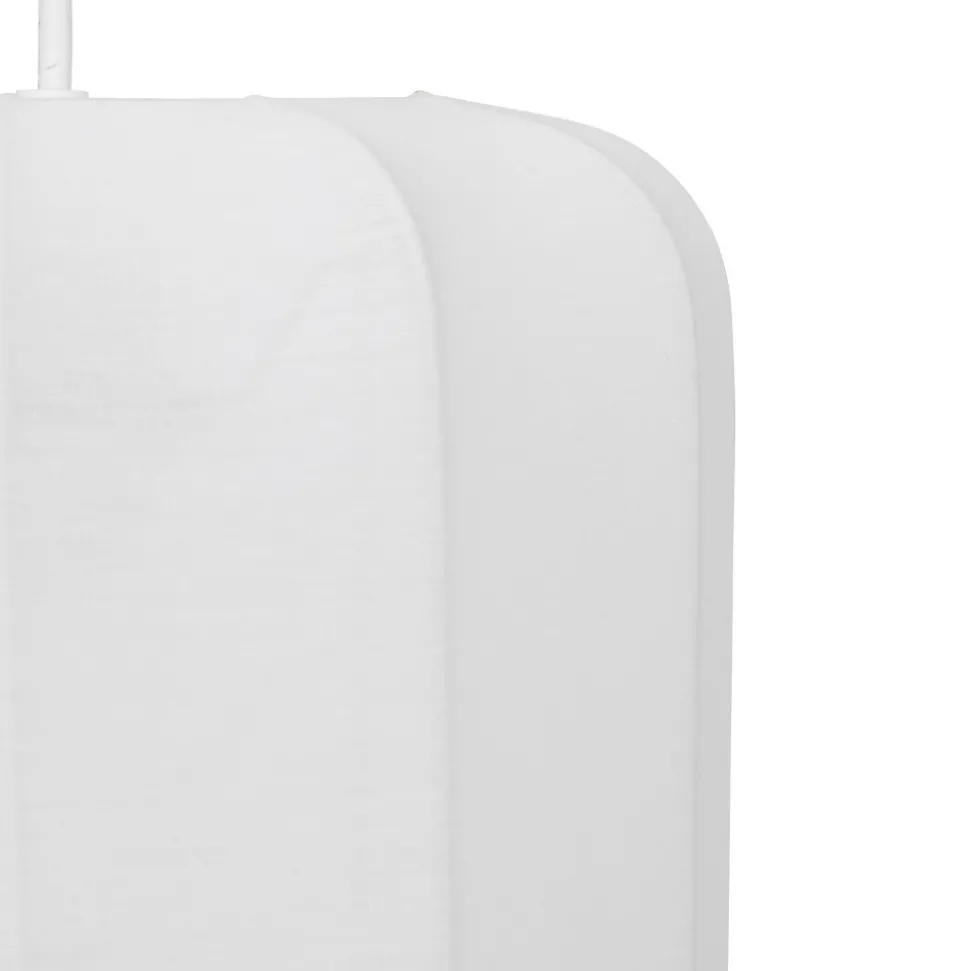 Lampa wisząca Tobie biała z bawełny mała