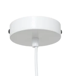 Lampa wisząca Tobie biała z bawełny mała