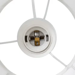 Lampa wisząca Tobie biała z bawełny mała