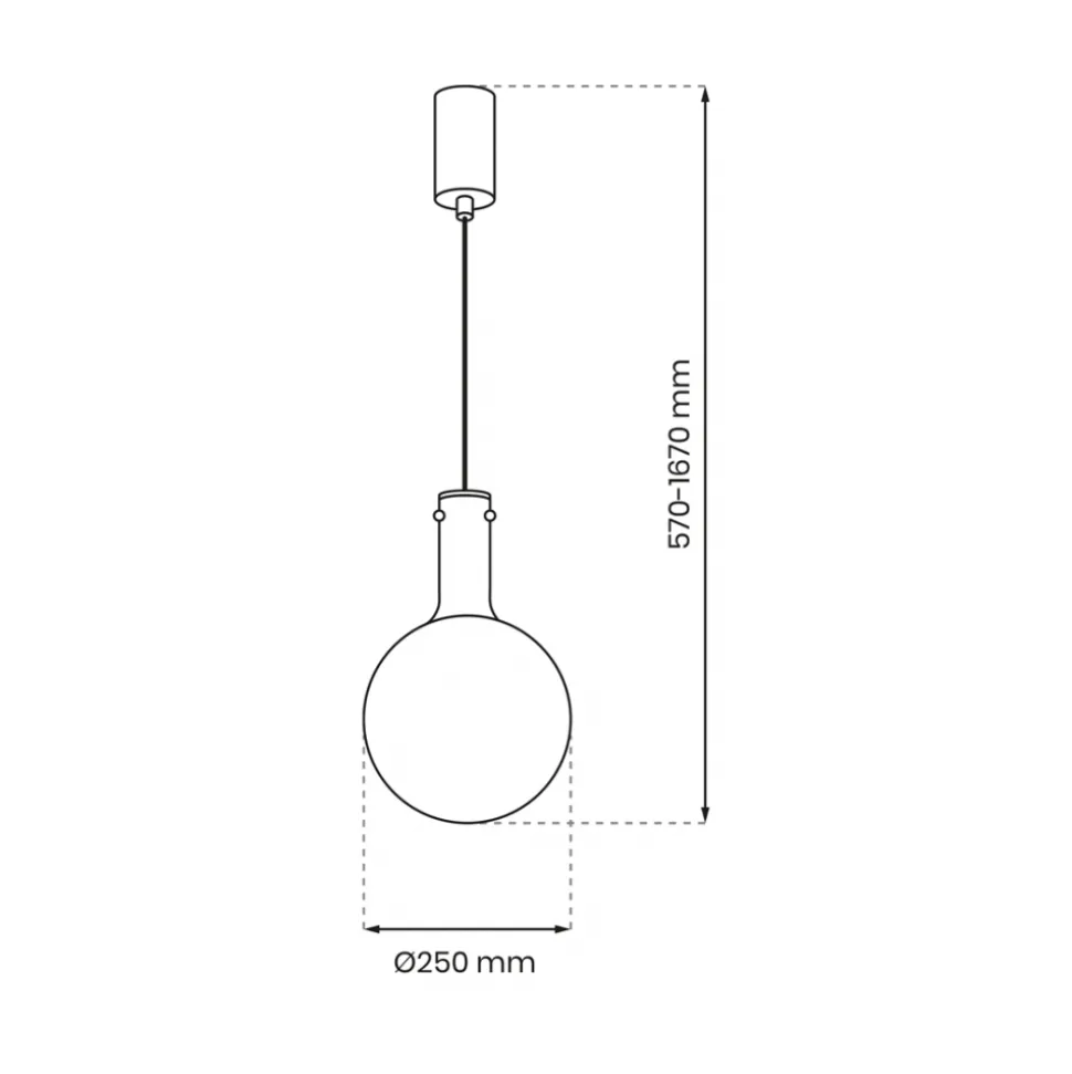 Lampa Wisząca TORONTO Biały Złoty Szklany Klosz 1xGU10 25cm
