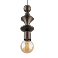 Lampa wisząca TOWER brązowa 1xE27