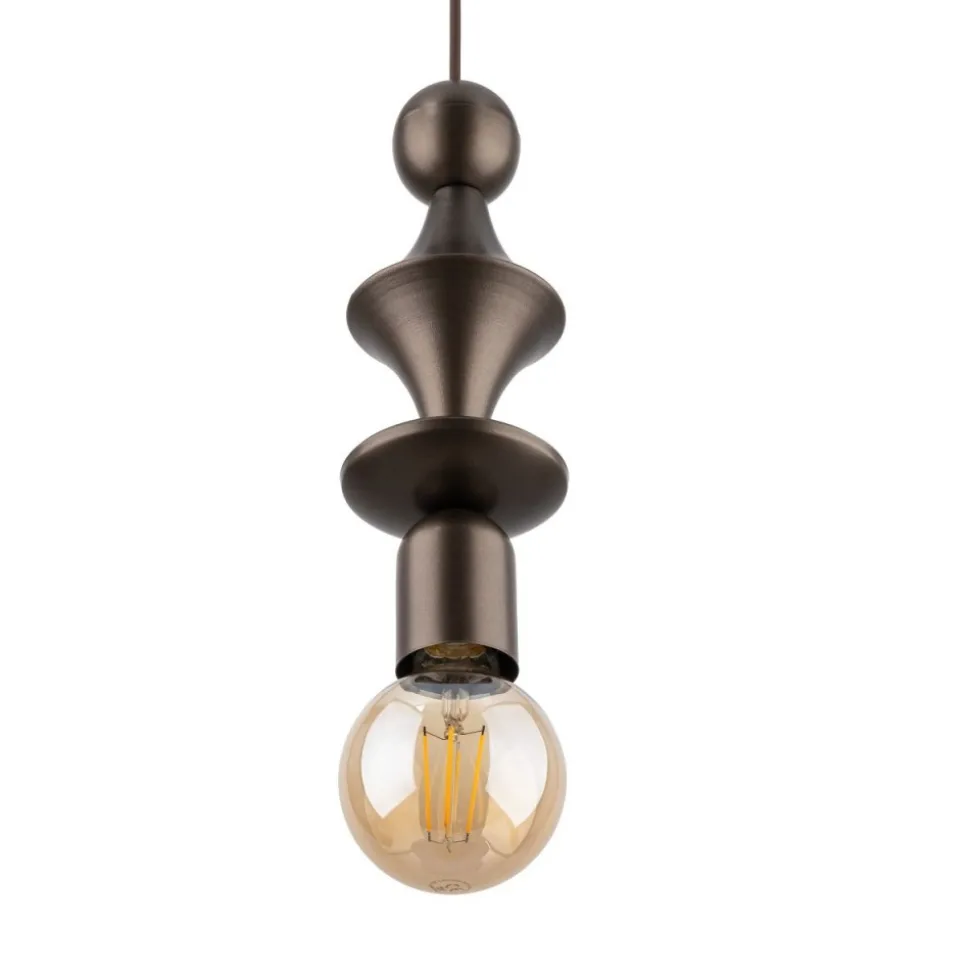 Lampa wisząca TOWER brązowa 1xE27