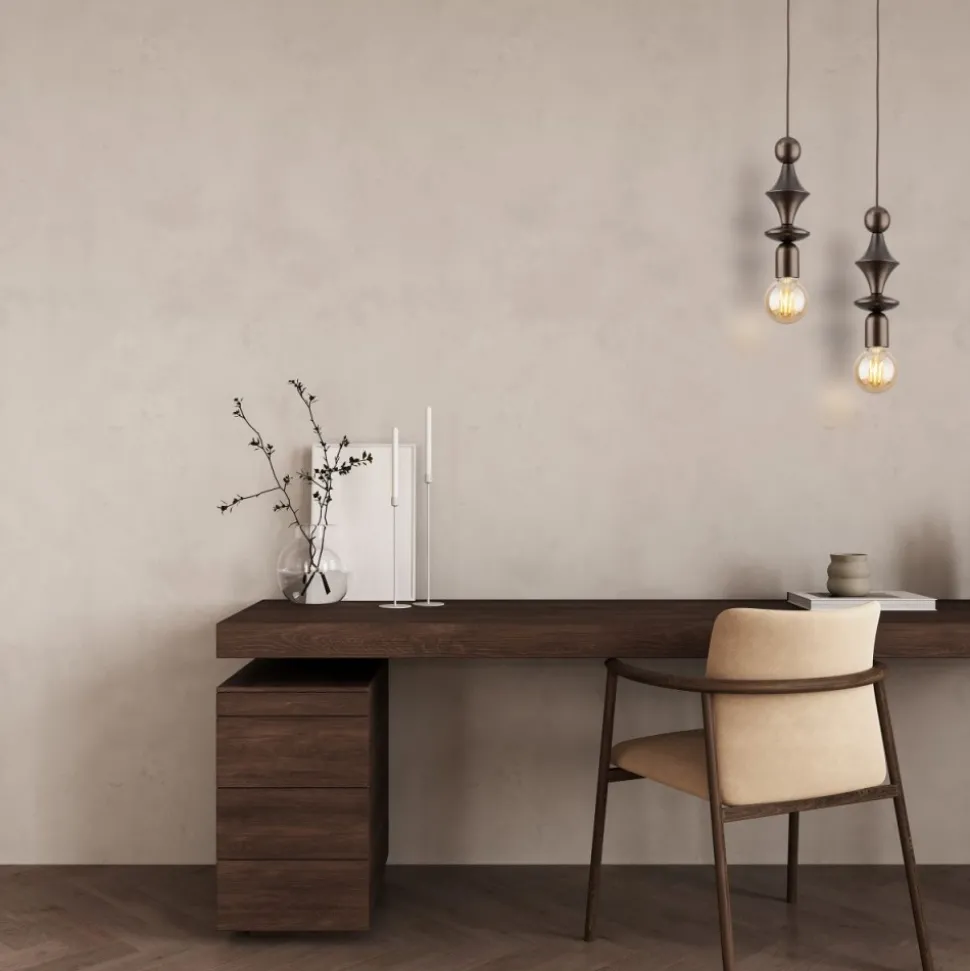 Lampa wisząca TOWER brązowa 1xE27
