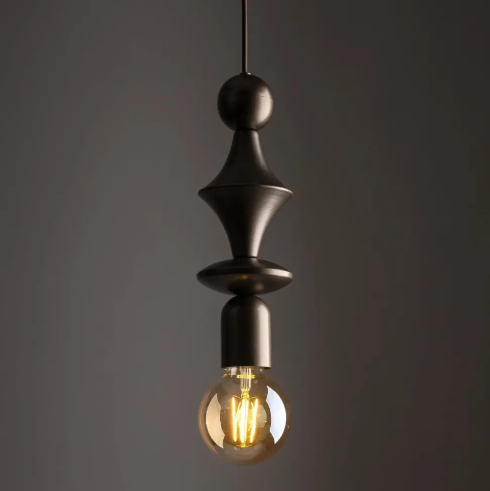 Lampa wisząca TOWER brązowa 1xE27