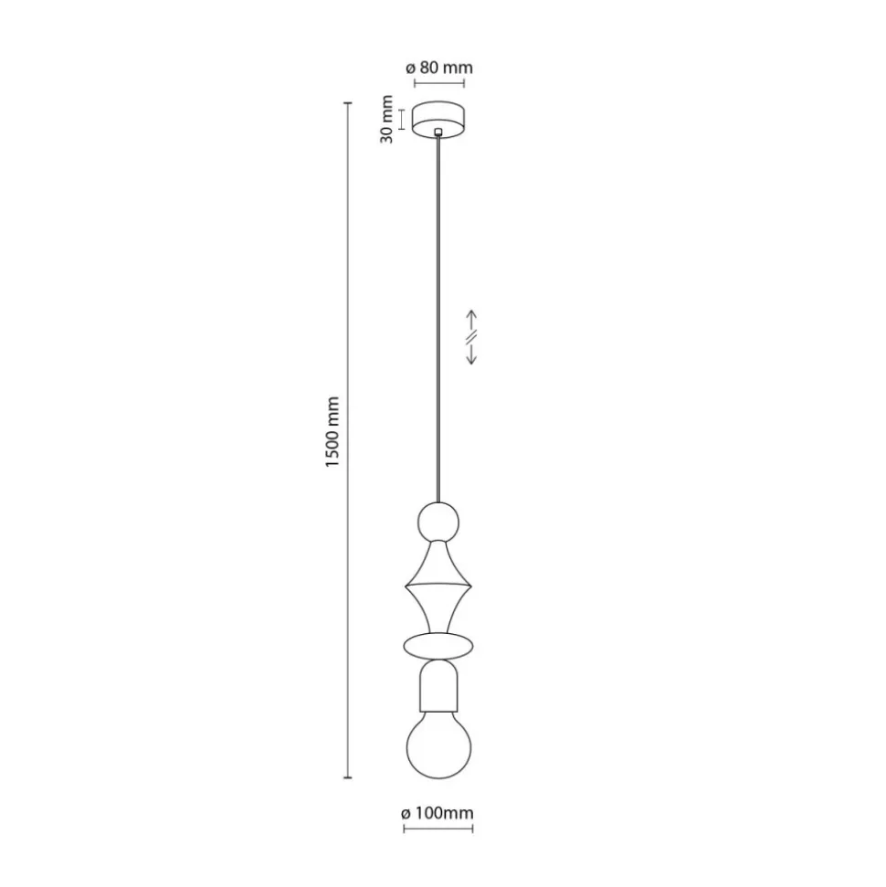 Lampa wisząca TOWER brązowa 1xE27