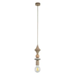 Lampa wisząca TOWER WOOD sabia beżowa 1xE27