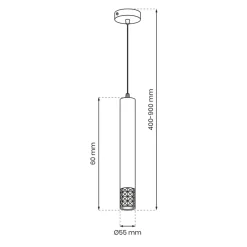 Lampa wisząca TUBI Czarny 1xGU10 5,5cm
